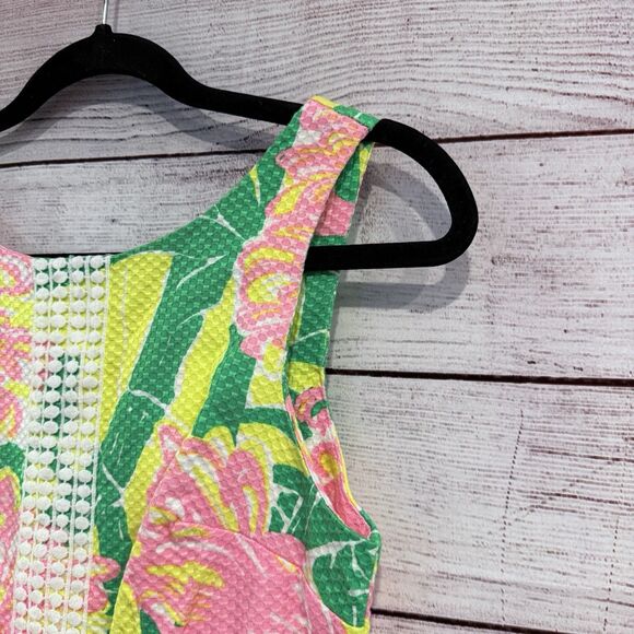 Lilly Pulitzer for Target Pink Flamingo Fan Dance Shift Dress Size 6 Sleeveless - Picture 6 of 13